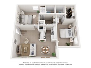 2 Bedroom 2 Bath 201 floor plan